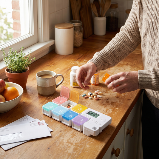 Smart Electronic Weekly Pill Organizer