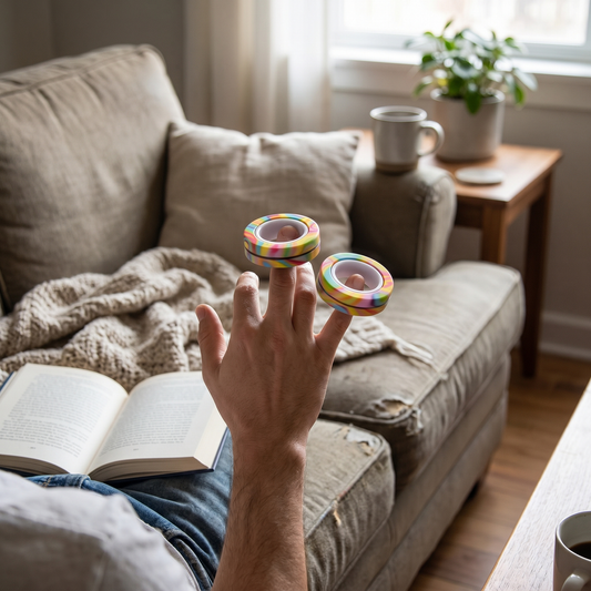 Magnetic Fidget Ring Spinner Set