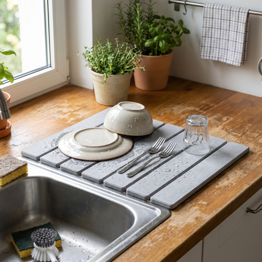 Foldable Diatomite Dish Drying Mat
