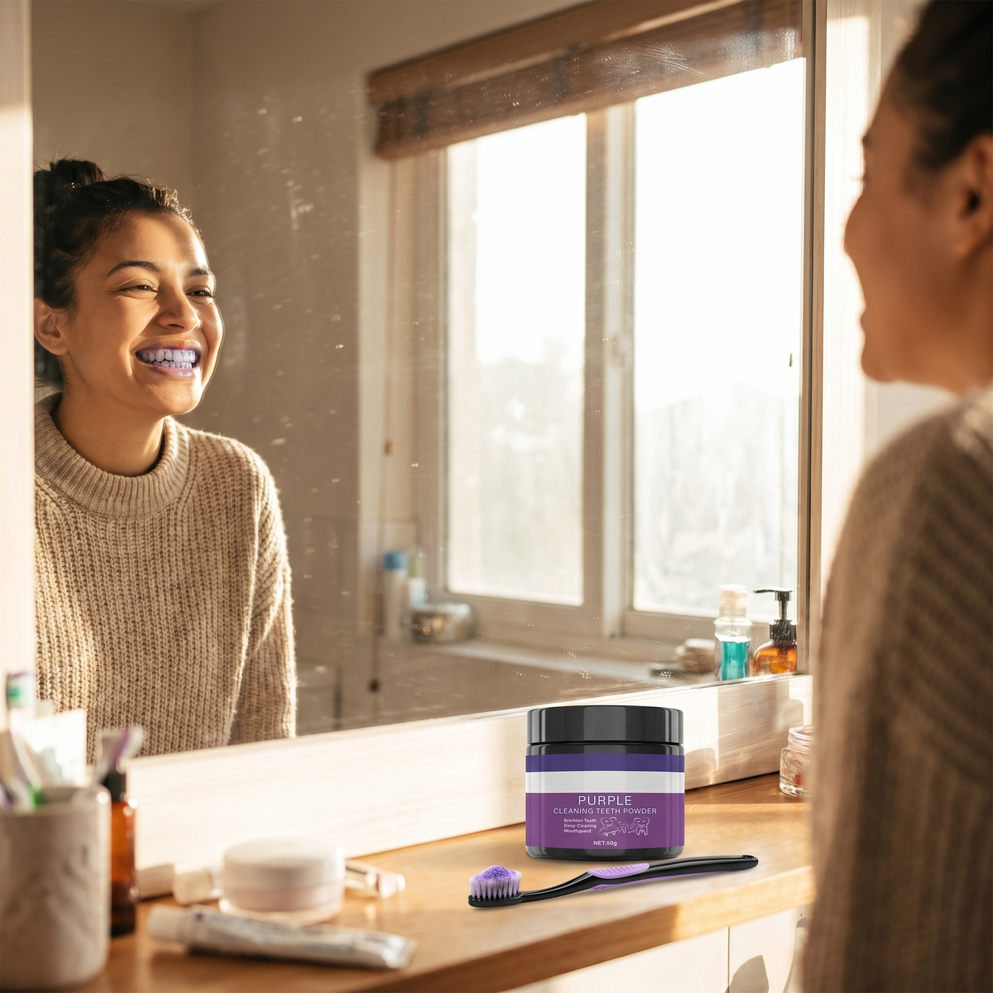 Purple Teeth Whitening Color-Correcting Toothpaste