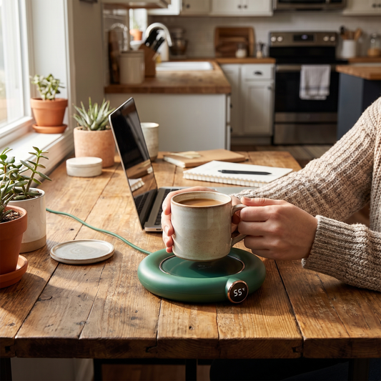 Smart Digital Mug Cup Warmer Adjustable Temp