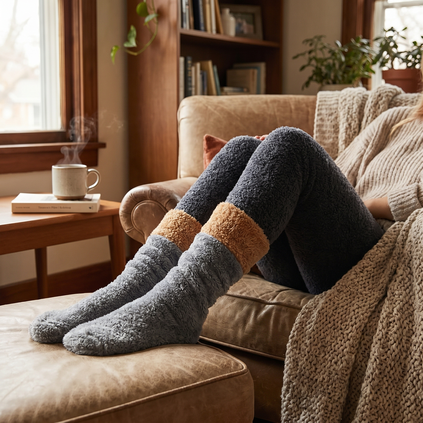 Cozy Fleece Winter Knee-High Warm Socks