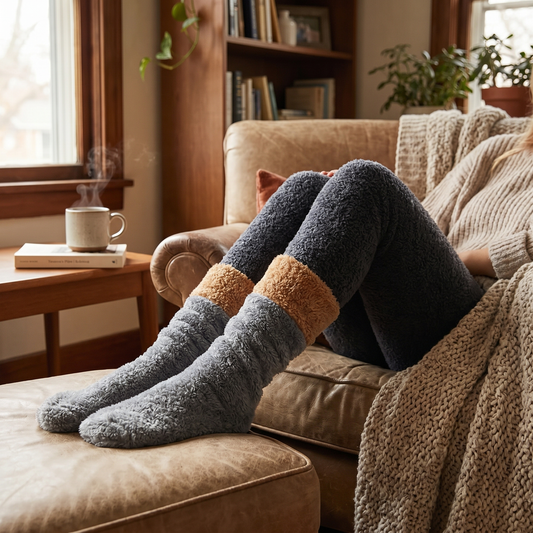 Cozy Fleece Winter Knee-High Warm Socks