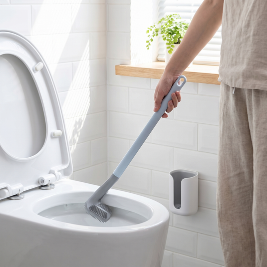 Silicone Toilet Brush with Wall Mount Holder