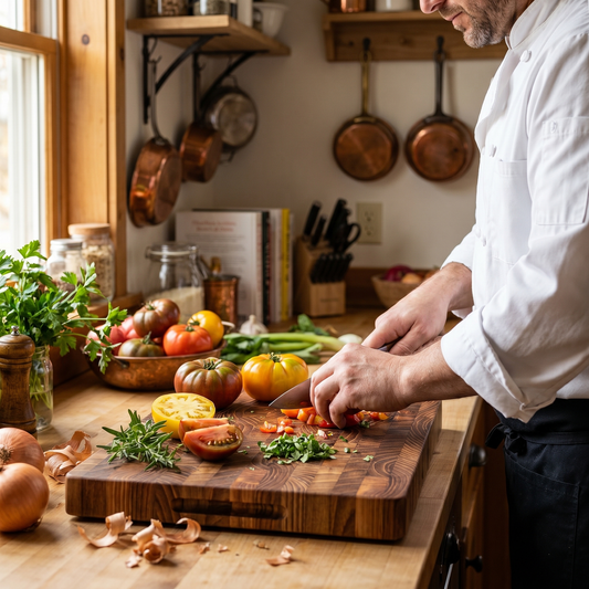 End Grain Wood Cutting Board for Professional Chefs
