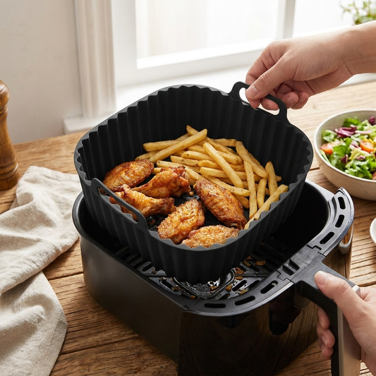 Air Fryer Silicone Liner — Reusable Non-Stick Basket Mat