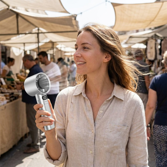 Handheld Portable Fan — USB-C Rechargeable, 3-Speed Electric
