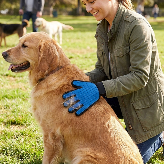 Pet Grooming Silicone Gloves — Deshedding & Massage Mitt