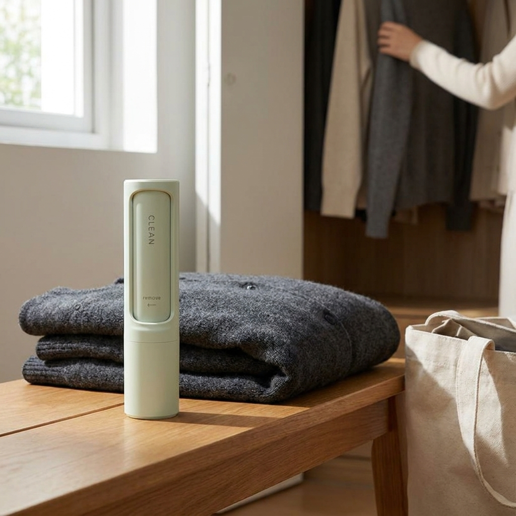 Self-Cleaning Pet Hair Remover — One-Press Reusable Lint Brush