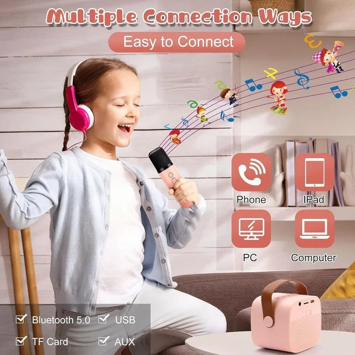 Kids Karaoke Machine Microphone Speaker