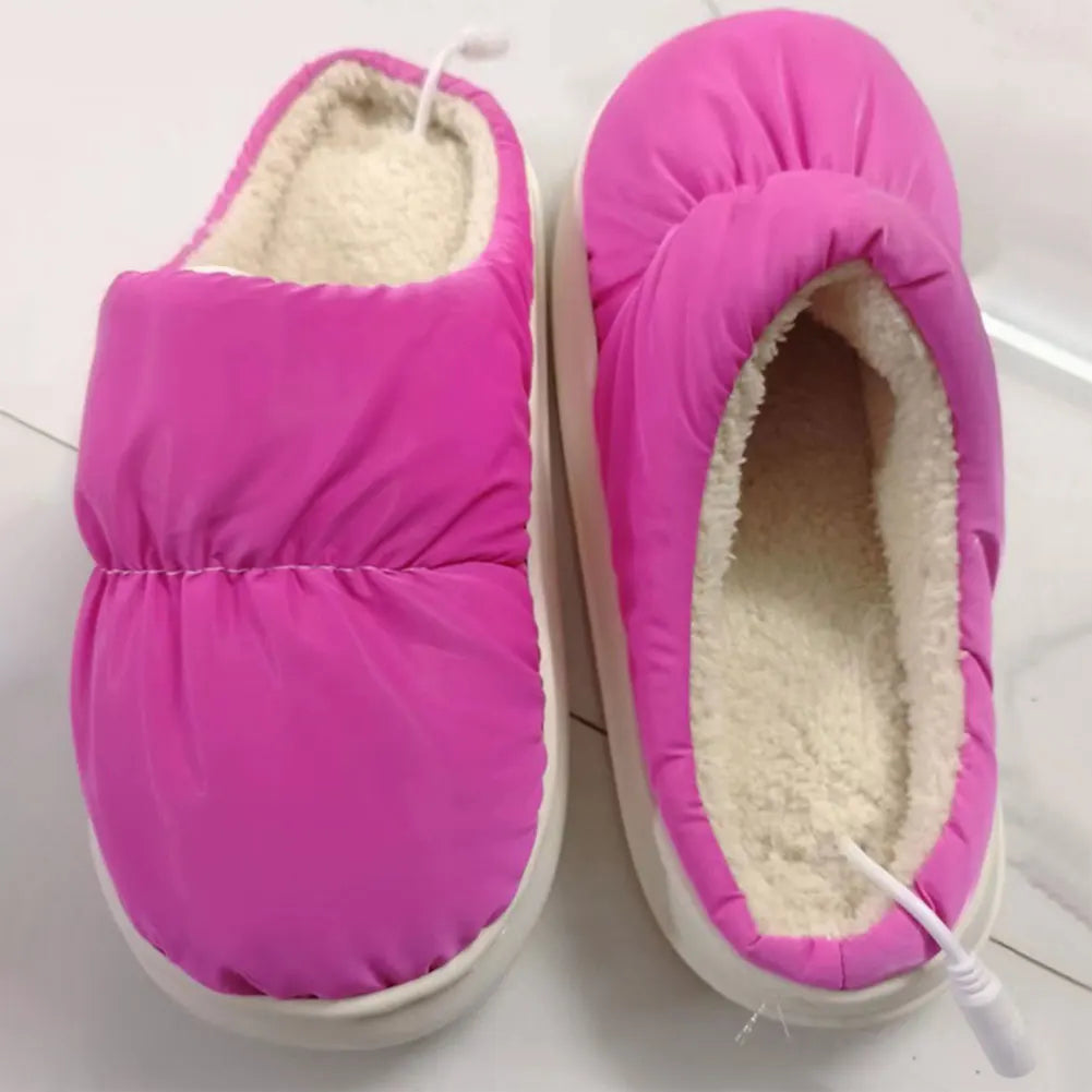 USB Heated Electric Foot Warmer Slippers